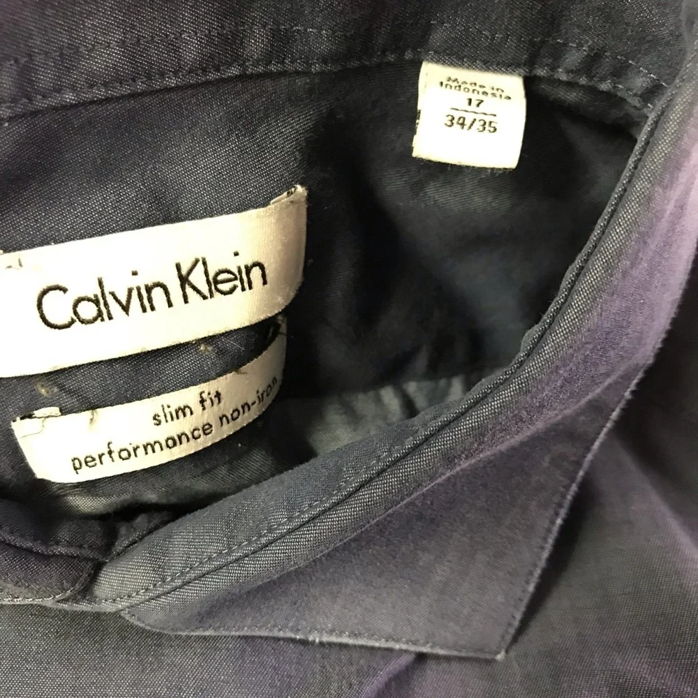 Calvin Klein non-iron slim fit dress shirt size 17
